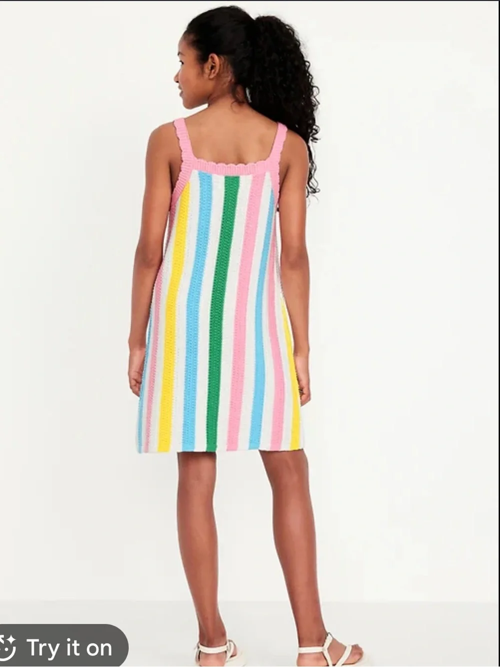 NWOT 100% cotton striped sweater tank dress